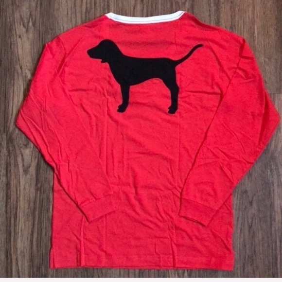 VS PINK Campus Lace-up Long Sleeve Tee - Size Small - Picture 2 of 3